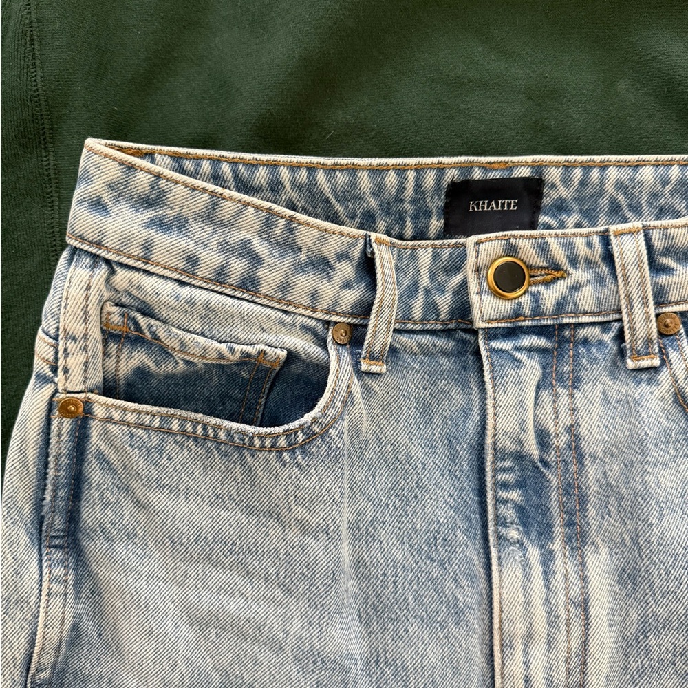 Khaite Abigail Jeans in Bryce Stretch (Acid Wash)